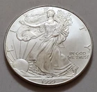 1999 American Silver Eagle 1 Troy Oz .999 Fine Silver     (X40)
