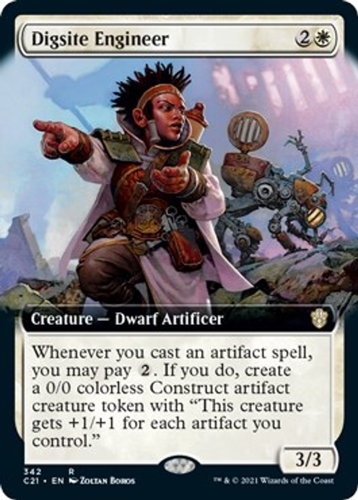 Digsite Engineer (Extended Art) #342 (NM) Commander 2021 (C21) MTG