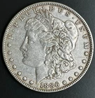 1886 Morgan Silver Dollar XF+