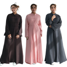 Evening Dress Maxi Women Mulsim Kaftan Open Kimono Abaya Dubai Robe Cardigan Eid