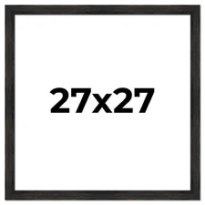 27x27 Frame Black Barnwood Picture Frame Photo Frame UV Acrylic, Acid Free