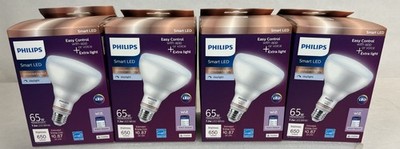 Lot of 4- Philips by WiZ Smart LED Daylight Bulb BR30-E26-65W Equivalent