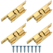 Double Ball Catch 4 PCS 50mm Brass Cabinet Door Tension Roller Latches Screws