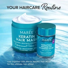MAREE Hair Serum - Hair Styling Oil for Frizzy Dry & Damaged Hair - Keratin H...
