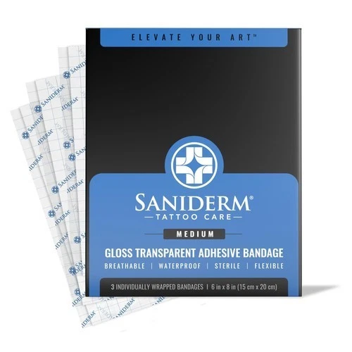 2 Saniderm Tattoo Aftercare Bandage 6"x8" 3 Sheets/Pack M - 6 Sheets Total image 3