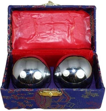 2Pcs Baoding Balls Chinese Health Exercise Stress Balls with Box Meditation Mass