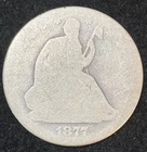 1877 P Seated Liberty Half Dollar  Silver Coin