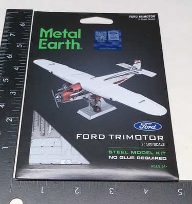 1:120 Ford Trimotor Prop Plane 61pc Steel Model Kit MMS467 Metal Earth NEW