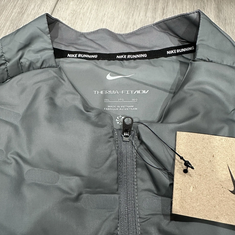 Nike Therma-Fit ADV Repel Aeroloft Down Running Vest Grey Men’s 3XL FB7542-084 - Image 2 of 4