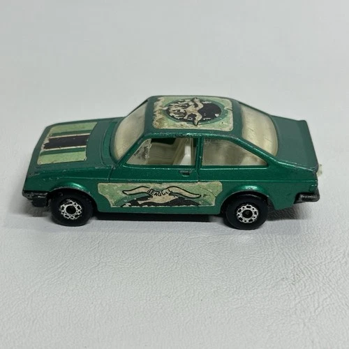 1978 Vintage Matchbox Superfast No 9 Ford Escort Car RS2000 Green Seagull Lesney