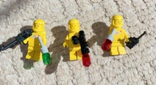 3 LEGO 6980 Yellow Classic Space Astronaut Tank Walkie-Talkie Metal Detector