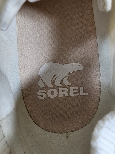 Sorel Damen-Plateau-Turnschuhe Größe 11 ONA 503 tief gestrickt Meersalz Kreide - Bild 16 von 19
