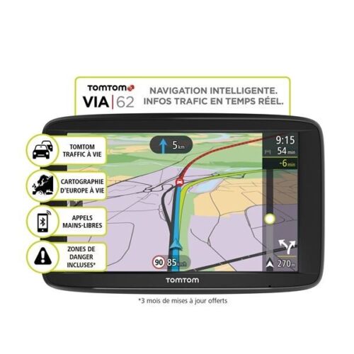 GPS TomTom Via 62 Europe 45 à jour, carte gratuite à vie - Photo 1/3