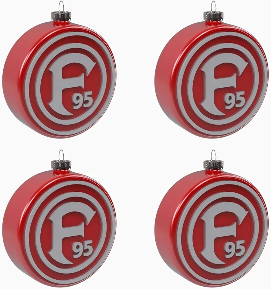 Fortuna Düsseldorf Weihnachtskugel Christbaumkugel Logo 4er-Set
