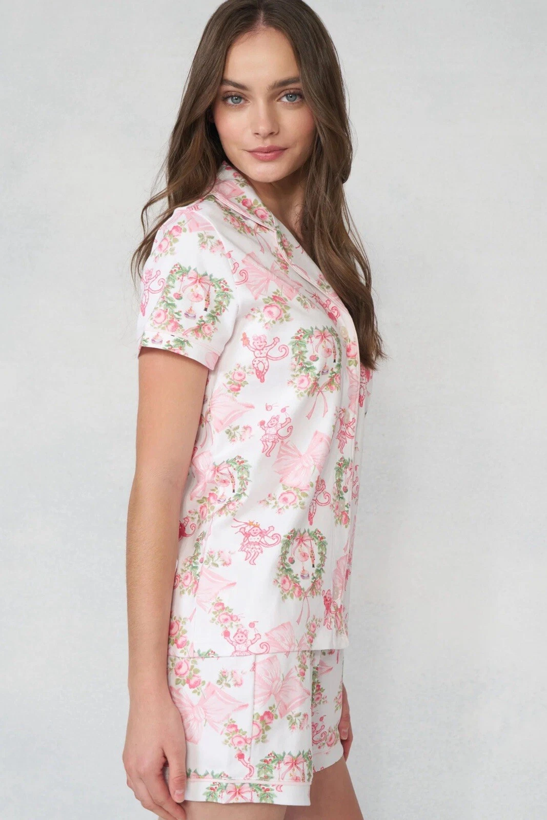 LoveShackFancy Merry Monkey Beaux  Pajamas PJs MEDIUM