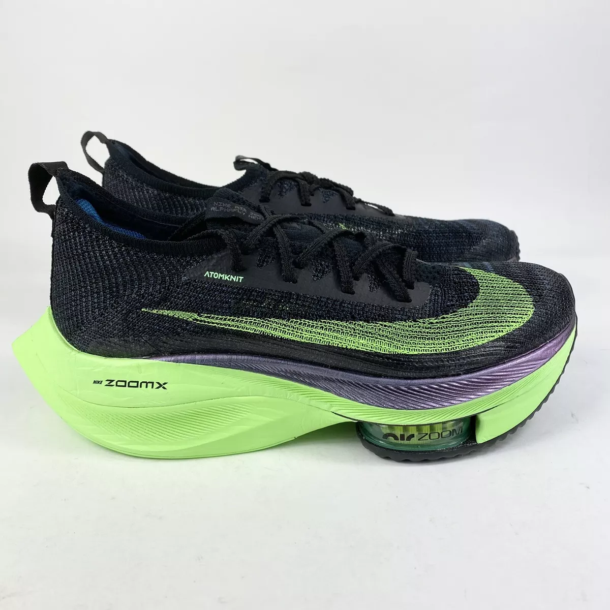 Nike Air Zoom Alphafly Next Black Electric Green Womens Size 9.5 CZ1514 400 New