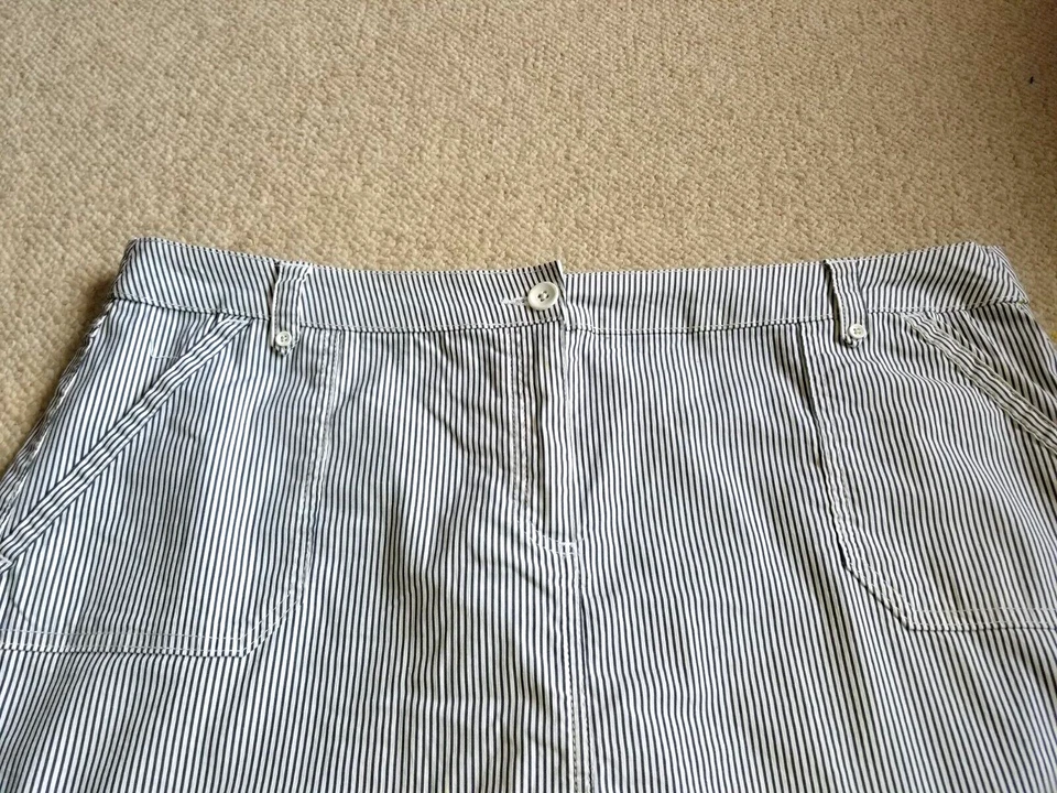 Mujer Skort-KAREN SCOTT-azul/blanco rayas algodón elástico-18 Foto 2 de 4