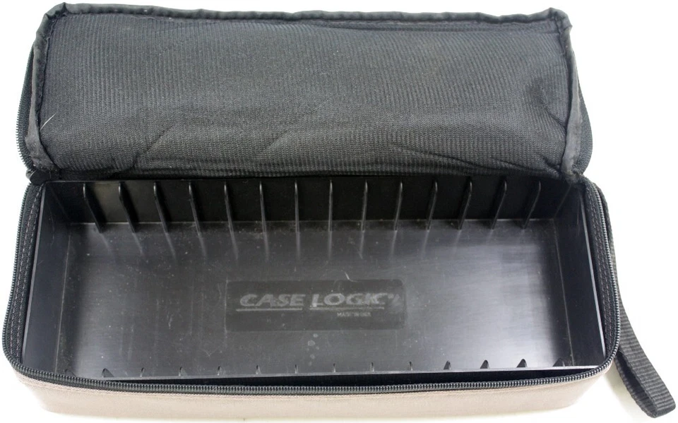 Case Logic Cassette Organizer Carrying Case - Gray (Holds 15 Cases) Tape Storage - Image 4 of 4