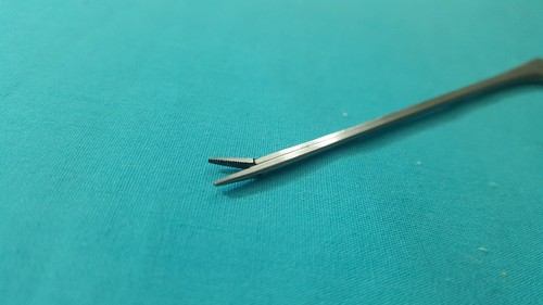 Gold Handle Micro Hartman Alligator Forceps 5" Serrated Surgical ENT Instruments - Picture 7 of 7
