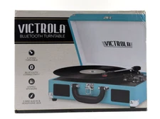 Victrola Vintage 3-Speed Bluetooth Portable Suitcase Record Player with Built-in
