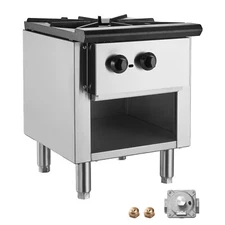 Commercial Gas Range Stove 1 Burner Countertop Cooking Grates Hot Plate Kitchen