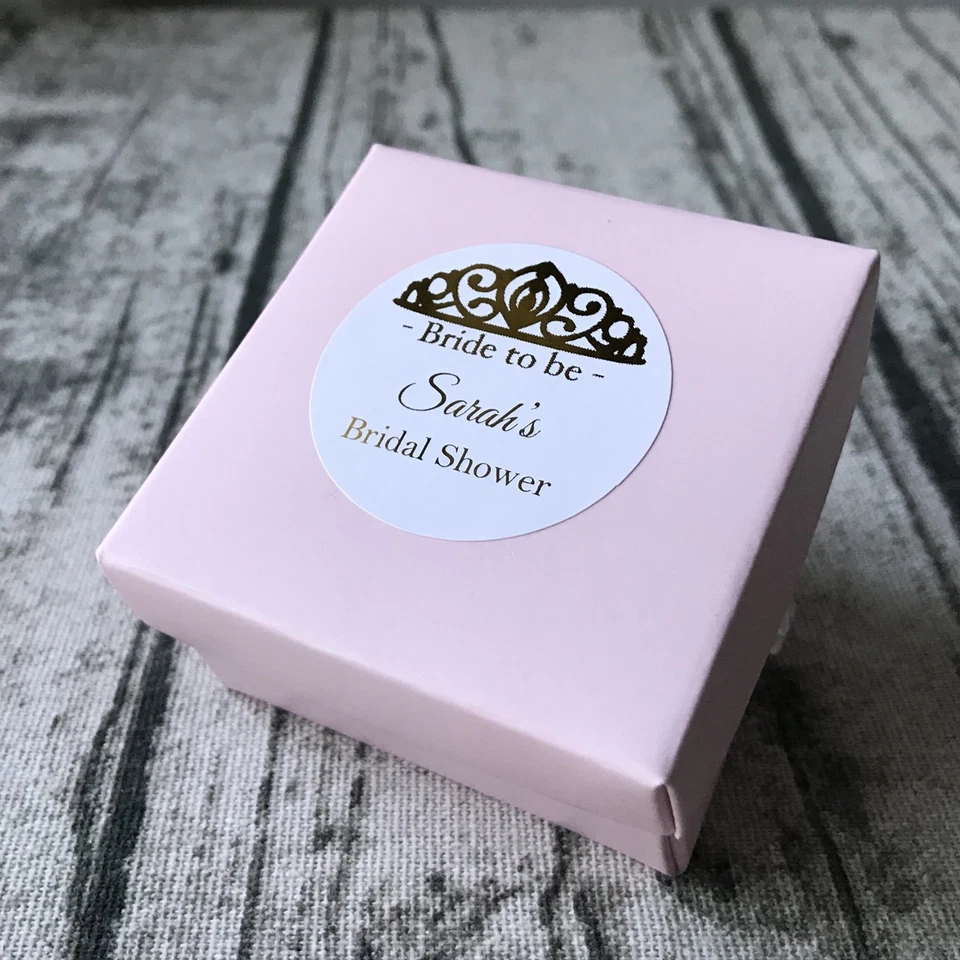 50x 4cm Bridal Shower Gold Foil Personalized Gift Labels Thank You Stickers — 第 4/4 张图片