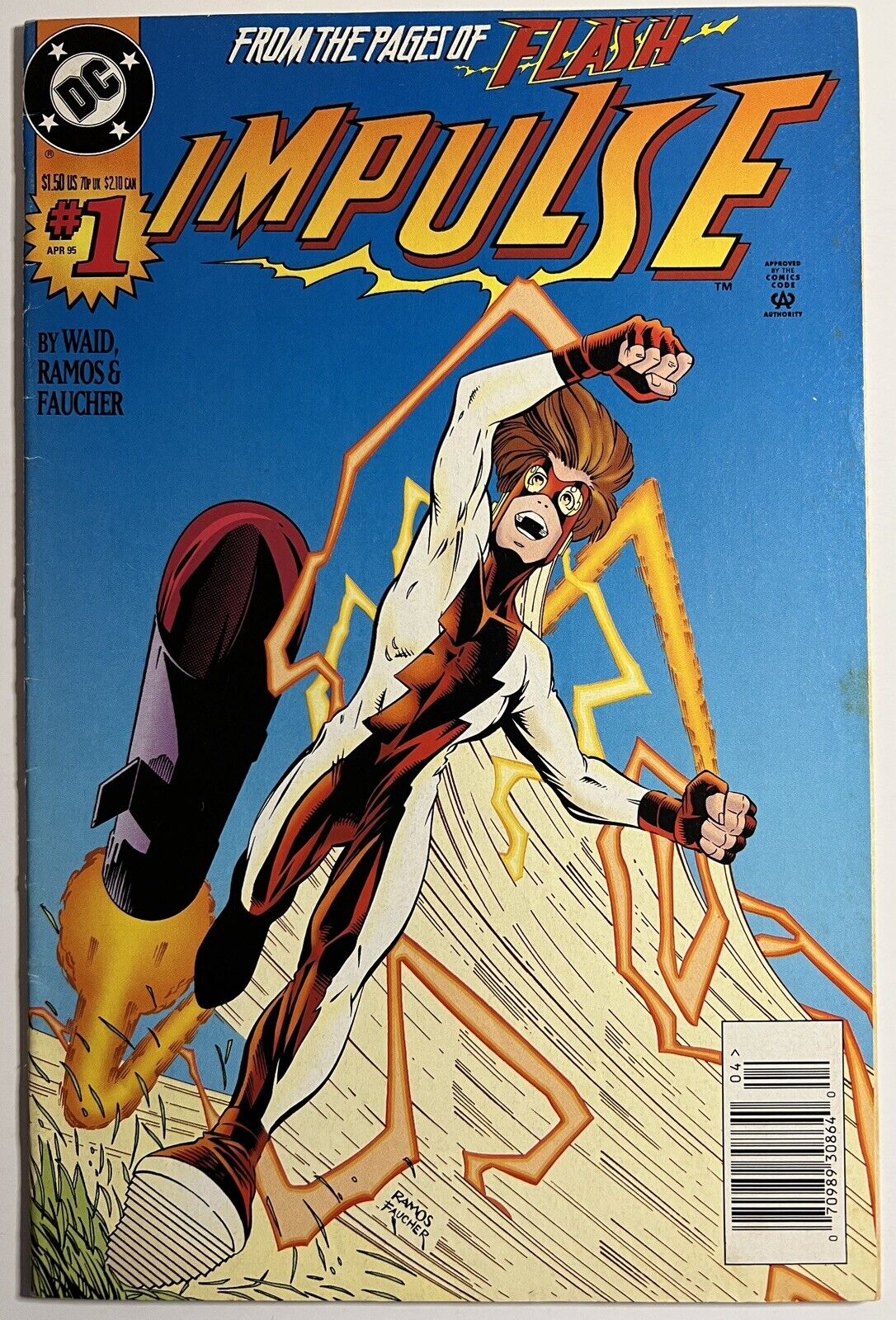 Impulse 1 Newsstand DC Comics 1995 Flash First Print