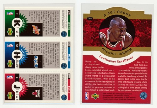 1996-97 Sammlerwahl versiegelte Packung - 2 Michael Jordan Karten abgebildet - 4 insgesamt - Bild 5 von 5