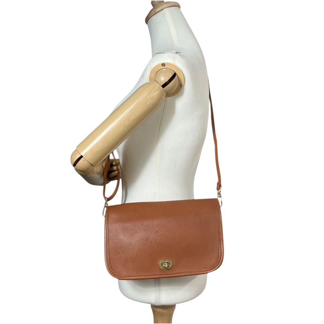 Vintage OLD COACH 9755 Shoulder Bag Brown Leather Purse Handbag