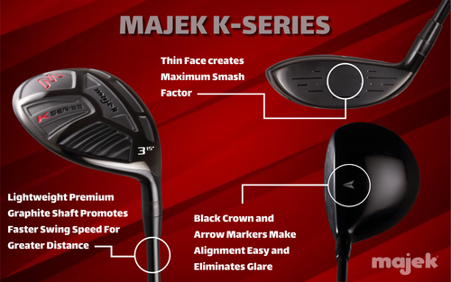 Petite Senior Lady Majek K-Series 460cc 12.5° Driver & 3 5 Wood Senior "L" Flex - Picture 9 of 9