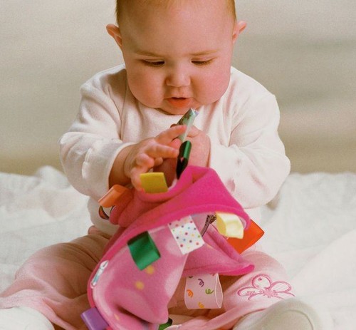Taggies Style & Colors, FLOWER ME FUN, Baby, Lovey, Security Blanket, PINK - Picture 2 of 3