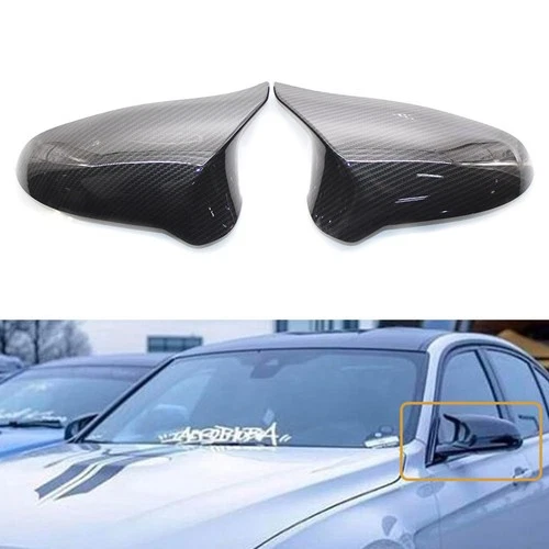 ABS Rearview Mirror Cover Caps For 2015-19 BMW F80 M3 F82 M4 Carbon Fiber Look