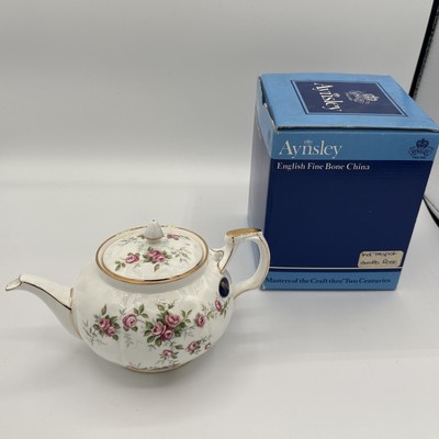 Vintage Aynsley Fine Bone China Floral Teapot Grotto Rose #185