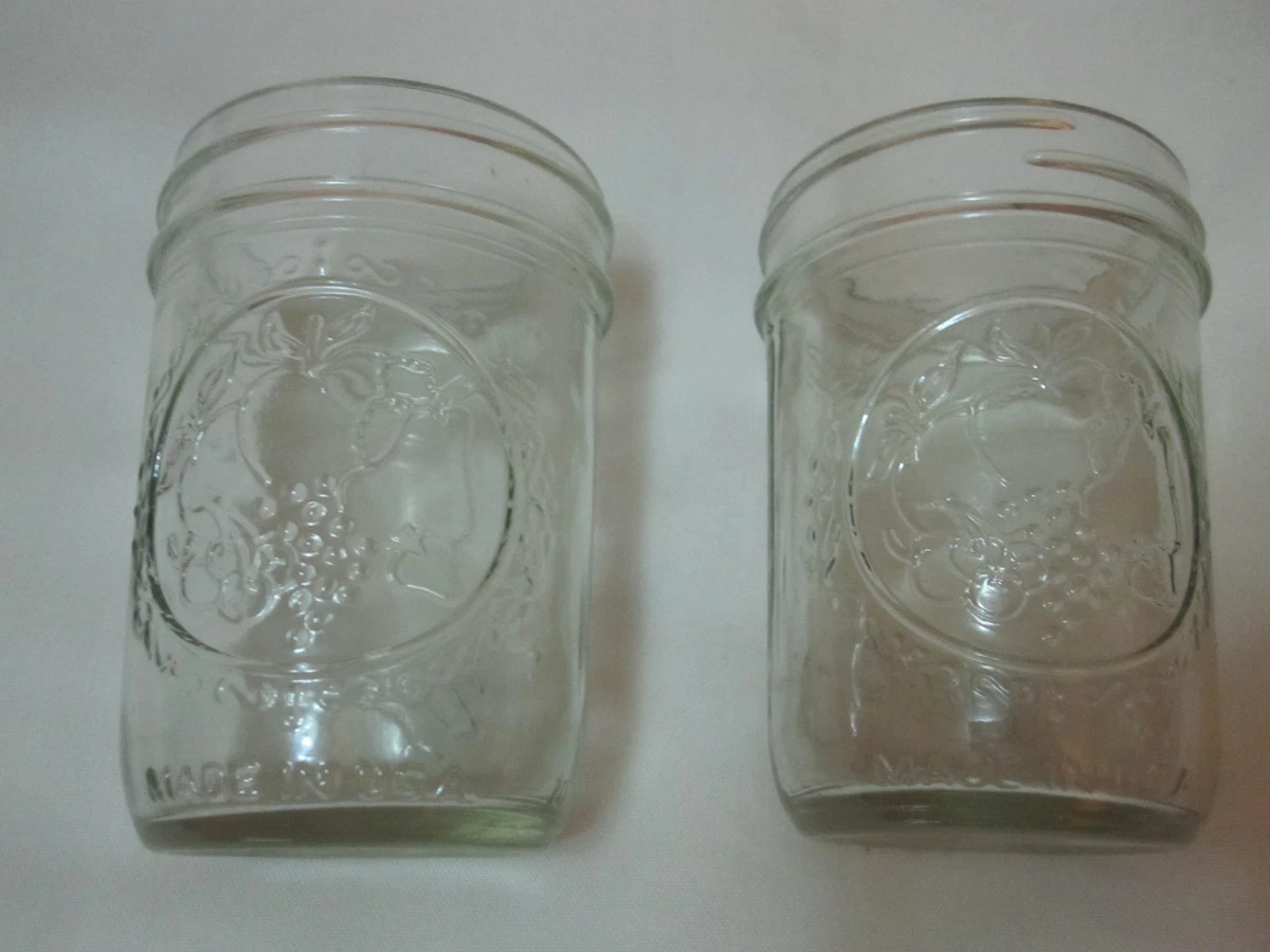 Vintage Ball Embossed Fruit Glass Jelly Jars 150ml – Set of 2 – 6
