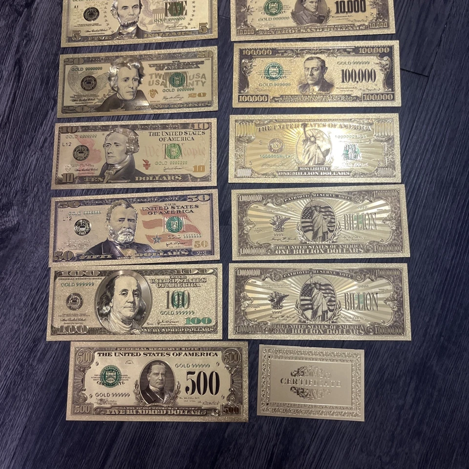 15 dollar bills, wrapped in 24k gold foil - Image 4 of 4