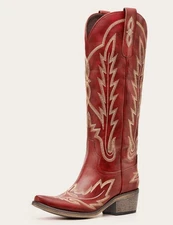 REDTOP Western RED Cowgirl Rodeo festival Women boots Embroidered Botas Vaqueras