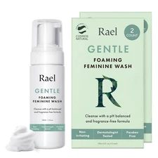 Rael Feminine Wash, Gentle Foaming Cleansing Wash pH Balanced (5oz, 4 Pack)