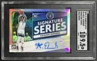 ANTHONY EDWARDS SGC 9.5 2020-21 DONRUSS OPTIC SIGNATURE ROOKIE HOLO PRIZM AUTO