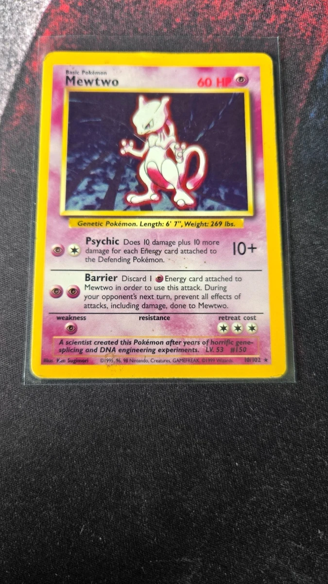 Mewtwo Pokémon TCG Base Set English Individual Collectable Card