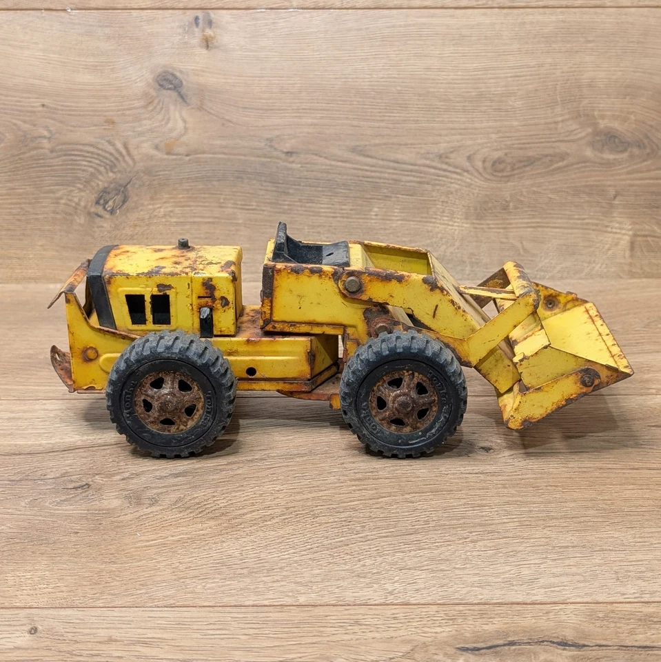 Juguete de construcción cargador frontal Tonka vintage acero prensado 10" Foto 3 de 4