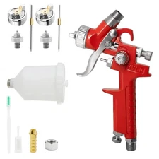 HVLP Touch Up Mini Air Spray Gun 0.8/1.0mm Nozzle 125cc Cup Sprayer Spot Repair