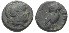 Troas, Sigeion 4 century BC Athena, Owl, Ancient Greece, Rare