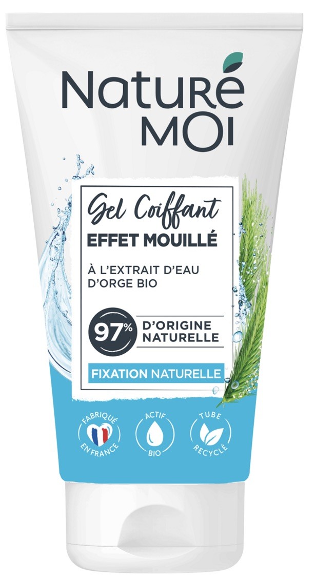 Gel coiffant Nature Moi fixation naturelle et cheveux effet mouillé tube 150ml