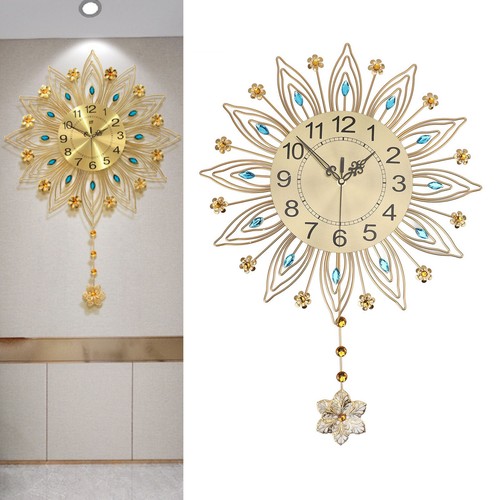 JY 16.93in Large Wall Clock For Living Room Elegant Modern Silent Wall Clock - Picture 4 of 23