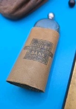 Vintage Travel Shaving Brush w/ Citizens State Bank Leather Sleeve – Barber...