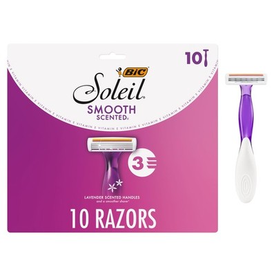 BIC Soleil 3 Scented Women's Disposable with 3 Blade Razors, Calming