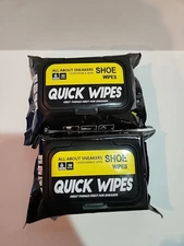 2 Pack 60 Pcs Sneaker Shoe Cleaner Quick Wipes Disposable Travel Portable 