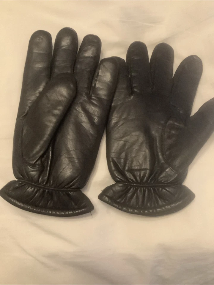 Bob Allen Black Lined Leather Gloves Shooting Hunting 9.5 In Palm Size Large - Image 2 of 3