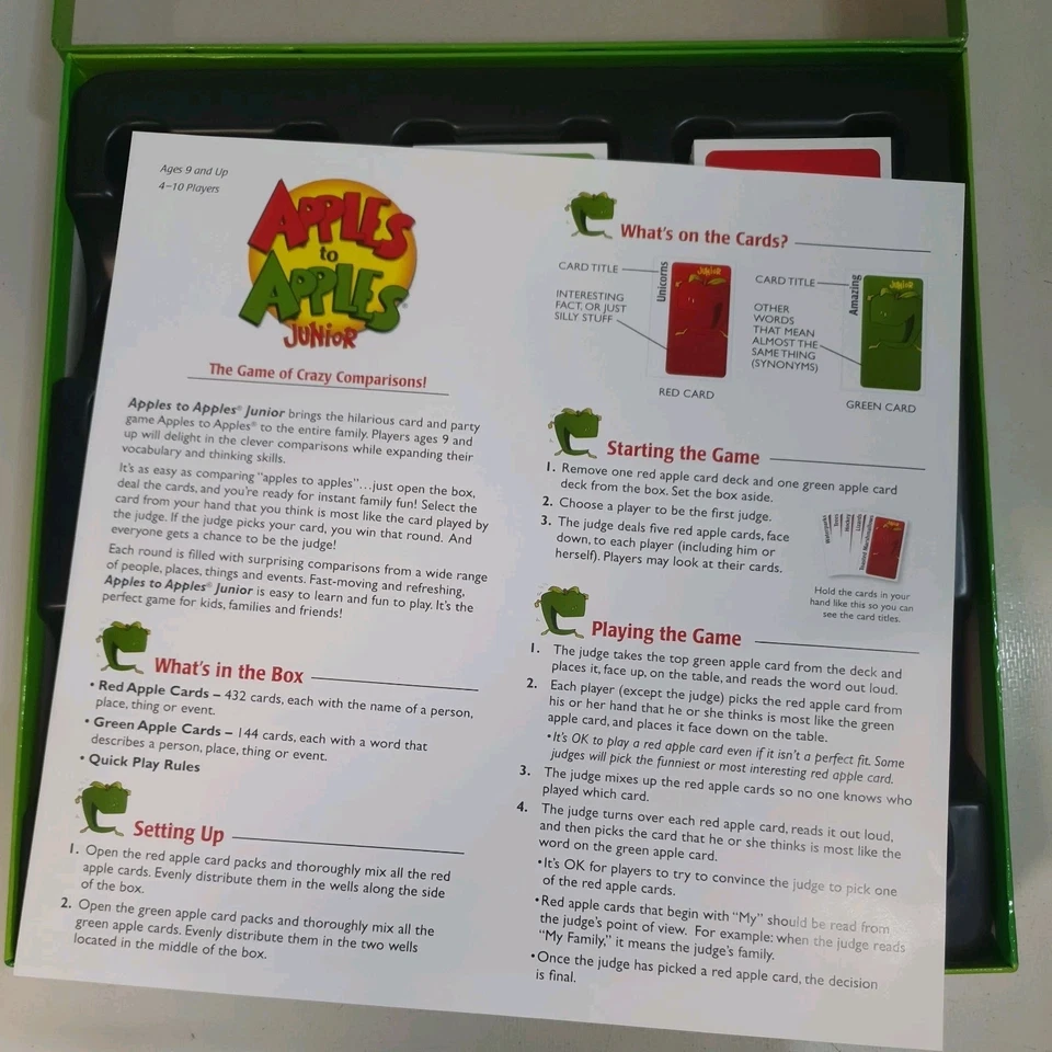 "Apples to Apples" Junior Edition Game by Mattel Games (American Import) 2007 - Image 2 of 4