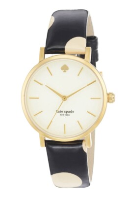 KATE SPADE Womens 1YRU0173 Metro Polka Dot Black 34mm Watch 124572